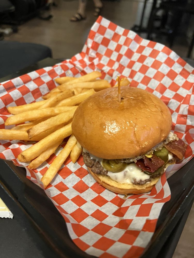 Burgers at The Place To Go in Spring Valley