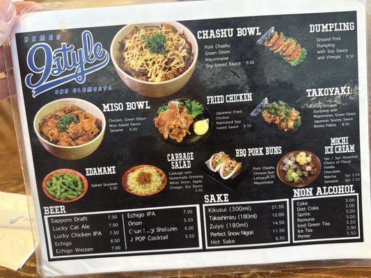 Menu photo 5 9 Style Ramen San Clemente, CA