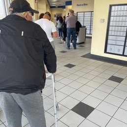 The waiting line for picking up mail or getting keys for your home 30 mins after opening on a Thursday!!!