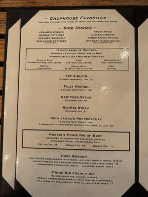 Menu photo 3 Moresi's Chophouse Clayton, CA Menu photo 3 Moresi's Chophouse Clayton, CA