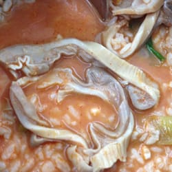 Seoul Express - Something other than pork in this soup, pig tripe and liver...