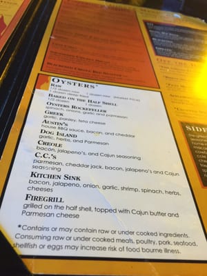 Menu photo 6 Austin's Firegrill & Oyster Bar Albany, GA