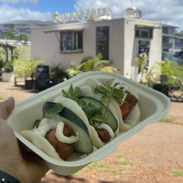 Ginger cauliflower and char siu tofu bao buns