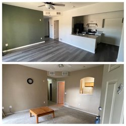 All American Construction - Living room/ kitchen transformation!