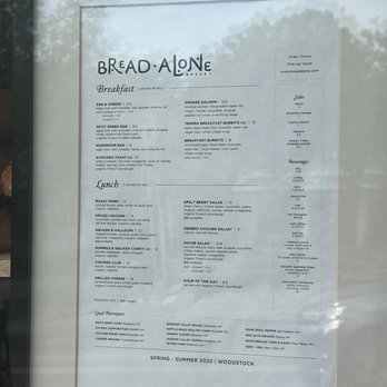 Bread Alone - Menu - Bakeries Near Me - Woodstock, New York