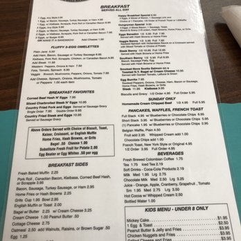Cafe in Paradise - the menu and prices - Breakfast & Brunch Near Me - Sebastian, Florida