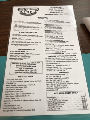 Menu photo 2 Cafe in Paradise Sebastian, FL