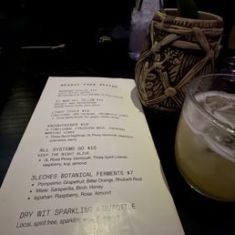 Menu and cocktails Menu and cocktails
