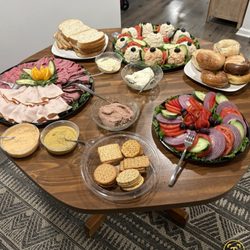 Strathmore Bagels - Meat platter - corned beef, pastrami, roast beef, turkey. Salad Platter - tuna, chicken, whitefish, salmon.