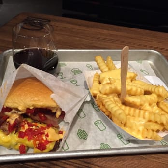 Shake Shack River North - $21 for the burger, cheese fries and a glass of wine. They don't accept tips so for Chicago, it's a pretty good deal - Burgers Near Me - Chicago, Illinois Shake Shack River North - $21 for the burger, cheese fries and a glass of wine. They don't accept tips so for Chicago, it's a pretty good deal - Burgers Near Me - Chicago, Illinois