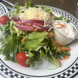 Side salad with house made blue cheese dressing