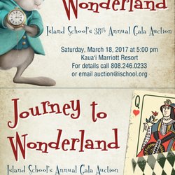 Kauai Design - Journey to Wonderland gala auction ads for Island School by Kauai Design