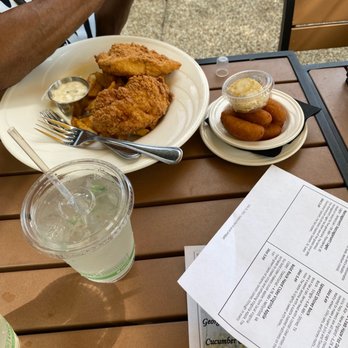 Julep Kitchen & Bar - Southern Fish & Chips with Hush Puppies & Honey Butter - Barbeque Near Me - Annapolis, Maryland Julep Kitchen & Bar - Southern Fish & Chips with Hush Puppies & Honey Butter - Barbeque Near Me - Annapolis, Maryland
