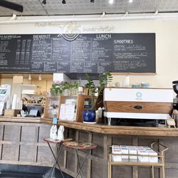 Menu and counter at Gallery Cafe