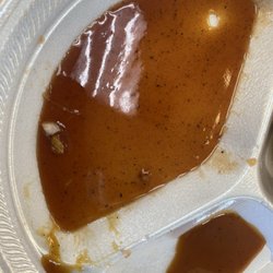 Rock Store Bar-B-Q - See how terribly watery it is?