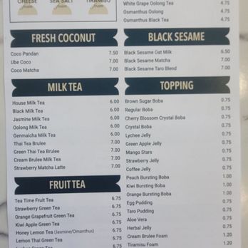 Tea Time - Menu - Coffee & Tea Near Me - Albuquerque, New Mexico