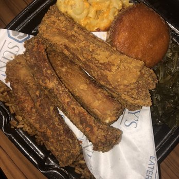 Sundays Eatery - Fried ribs + corn bread + collard greens + rice and peas - Soul Food Near Me - Miami Gardens, Florida Sundays Eatery - Fried ribs + corn bread + collard greens + rice and peas - Soul Food Near Me - Miami Gardens, Florida