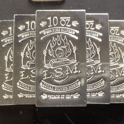 Local Silver Mint - Beautiful 10 oz. Bar. Made in New Hampshire.