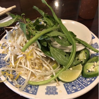 Pho Vinh - Fresh greens, sprouts, japs and limes for your pho. - Vietnamese Near Me - Orlando, Florida