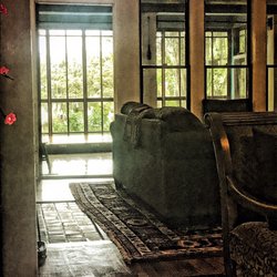 Oakland Manor House - From common area to meditation room and view to Lake Apopka