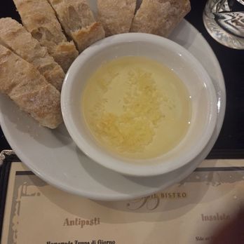 Sweet Basil Bistro - This was so good. Fresh bread with garlic and drawn butter - Italian Near Me - Big Bear Lake, California