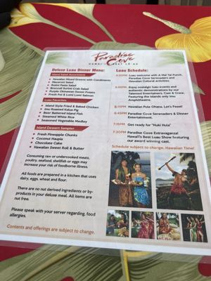 Menu photo 2 Paradise Cove Luau Kapolei, HI Menu photo 2 Paradise Cove Luau Kapolei, HI