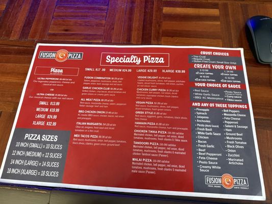 Menu photo 4 Fusion Pizza Vallejo, CA