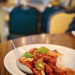 Sweet and Sour pork with rice