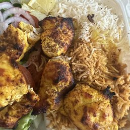 Chicken Kabob with brown AND WHITE RICE... ‍