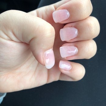 LV Nails - Powder dip with a tip added - lumpy. - Nail Salons Near Me - Osage Beach, Missouri