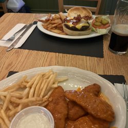 Eastchester Inn - Buffalo style chicken tenders, Bacon cheeseburger
