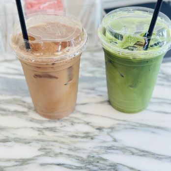 Matriarch Cafe - Iced Dirty Chai Latte and Iced Matcha Latte - Cafes Near Me - Salida, California