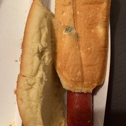 Molded hot dog bun.