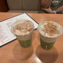 matchata (matcha & horchata) & Matcha banana