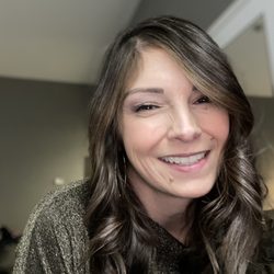 Brandy Marshall - Me styling my own hair for a wedding just one day later.