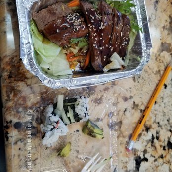Wasabi - In my lunch box. The avocado inside the roll is rotting!! - Japanese Near Me - Williamstown, New Jersey