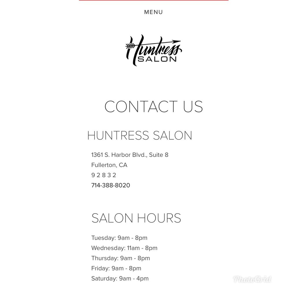 Huntress Salon - Website hours - Hair Salons Near Me - Placentia, California Huntress Salon - Website hours - Hair Salons Near Me - Placentia, California
