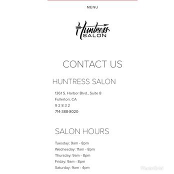 Huntress Salon - Website hours - Hair Salons Near Me - Placentia, California Huntress Salon - Website hours - Hair Salons Near Me - Placentia, California