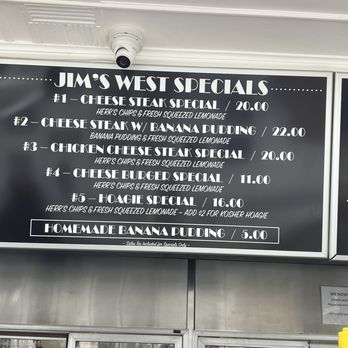 Jim’s West - Menu - Sandwiches Near Me - Philadelphia, Pennsylvania