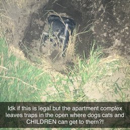 Traps that are left open and could easily be stepped on in the dark.