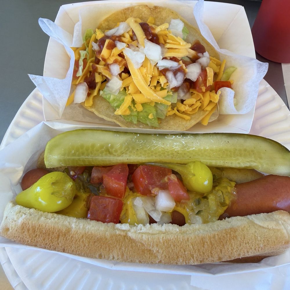 Chicago Dog and Ground Beef Taco Chicago Dog and Ground Beef Taco