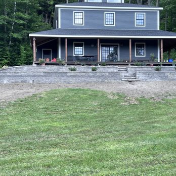 Hovnanian Landscape Excavation - big two tier retaining wall we built - Landscaping Near Me Hovnanian Landscape Excavation - big two tier retaining wall we built - Landscaping Near Me