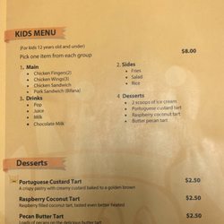 King of the Pigs - Desserts.  Kids meal.