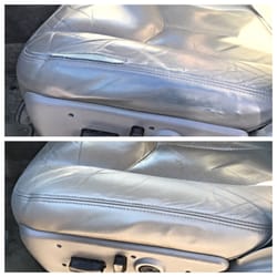 Justin Mingo’s - Before and after repair without removing the seat, using only existing materials