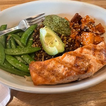 True Food Kitchen - Natural Or Ancient or Powet Grain bowl or something with Salmon - New American Near Me - Columbus, Ohio True Food Kitchen - Natural Or Ancient or Powet Grain bowl or something with Salmon - New American Near Me - Columbus, Ohio