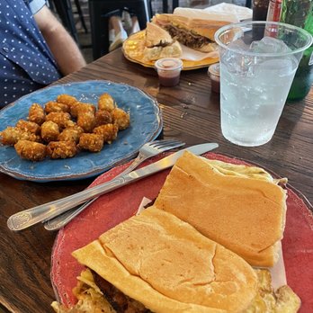 Cafecito - Breakfast sandwich,Cuban sandwich and potato tart. - Cuban Near Me - Calabasas, California