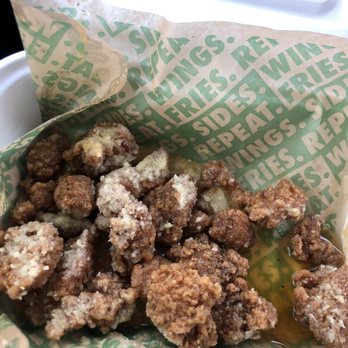 Wingstop - The regular order of "boneless thighs" sitting in a pool of grease - Chicken Wings Near Me - Hayward, California Wingstop - The regular order of "boneless thighs" sitting in a pool of grease - Chicken Wings Near Me - Hayward, California