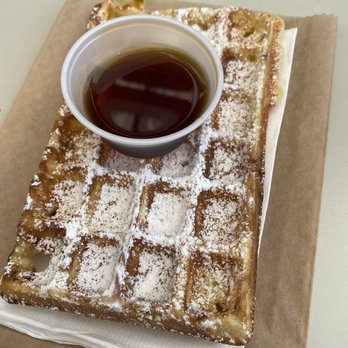 The Mill - Waffle with powdered sugar & maple syrup - Coffee & Tea Near Me - Sacramento, California The Mill - Waffle with powdered sugar & maple syrup - Coffee & Tea Near Me - Sacramento, California