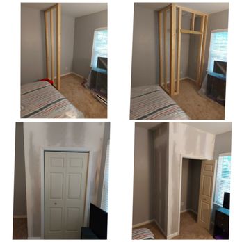 Building Kingdom - Built a closet in flex room. - Handyman Near Me