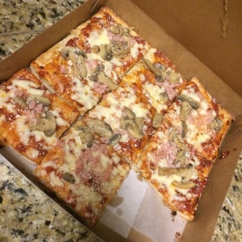 Frankie’s Pizza - Pizza with mushrooms and ham. It came with 8 pieces like in the picture - Pizza Near Me - Miami, Florida